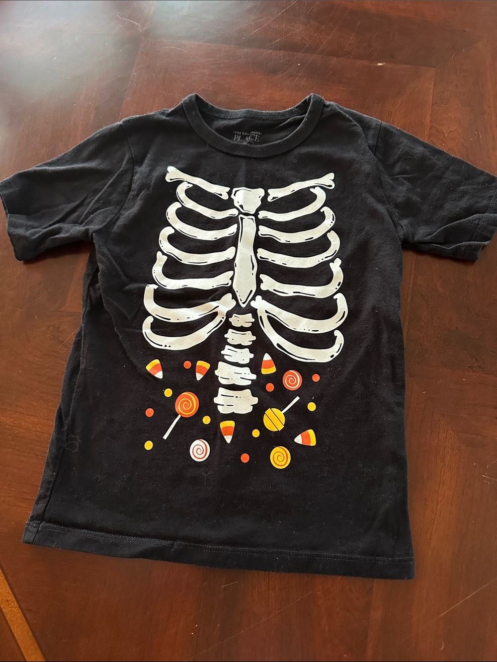 The Children's Place Black Skeleton Candy Graphic Tee